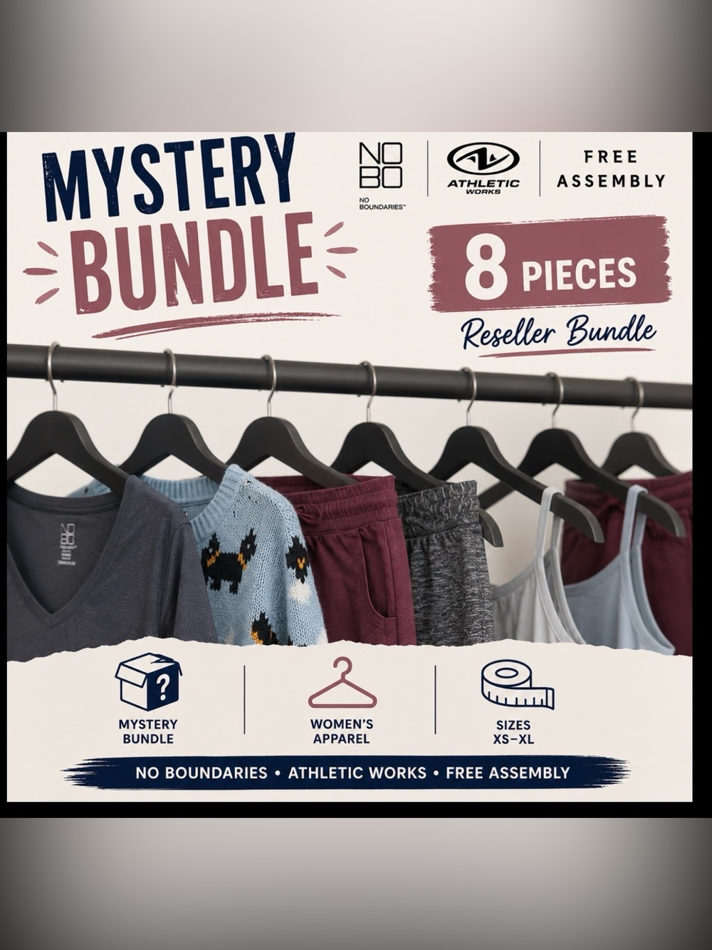 Women’s Mystery Reseller Bundle | 8 Pieces | NWT | XS-XL